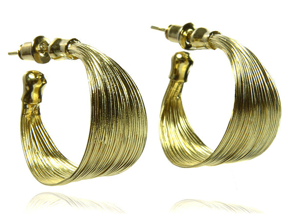 Twenty Strand Earrings (Gold Plated)
