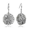 Egyptian Zamalek Silver Wire Criss Cross Circle Earrings