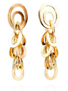 Small Circle Cluster Drop Earrings - 18K Gold Plated