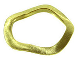 Gold Plated Grotto Wave Bangle
