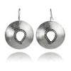 Studded Paisley Disc Earrings