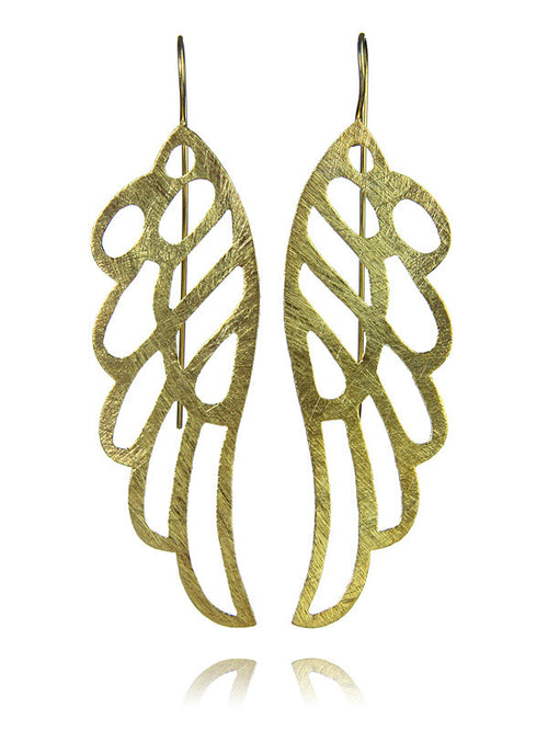 18K Gold Plated Amazon Butterfly Earrings