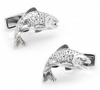 Sterling Salmon Cufflinks