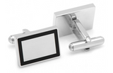 Stainless Steel Rectangle Framed Cufflinks