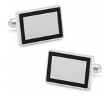 Stainless Steel Rectangle Framed Cufflinks