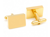 Stainless Steel Gold Block Cufflinks