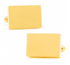 Stainless Steel Gold Block Cufflinks