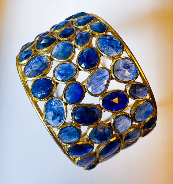 Mosaic Jaipur Fused Sapphire Open Wired Cuff