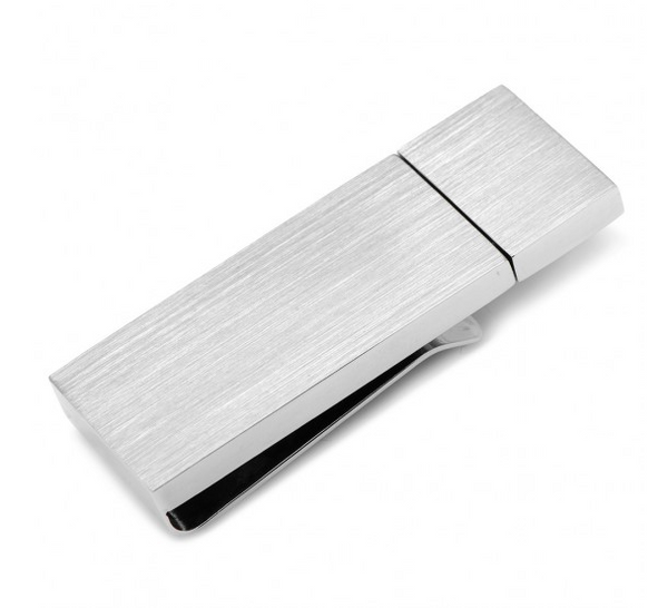 Brushed Silver 8GB USB Money Clip