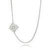 Silver Arabesque Flower Necklace with Toggle