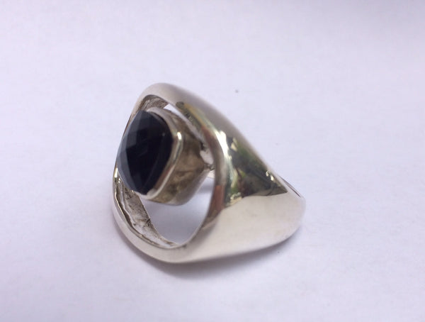 Art Deco Stone Pop Ring (Black Onyx)