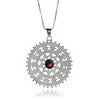 Medium Jaipuri Kundun Medallion (Garnet)