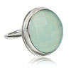 Papal Cocktail Ring - Aqua Chalcedony