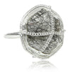 Milano Cantena Stone Ring - Black Rutile Quartz