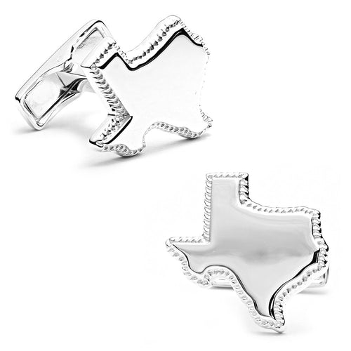 Sterling Silver Texas Rope Border Cufflinks