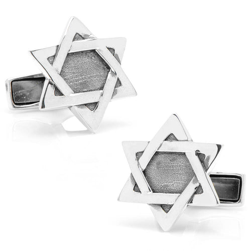 Sterling Star of David Cufflinks