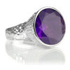 Gaudi Pointalism Circle Cocktail Ring (Amethyst)