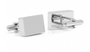 Stainless Steel Silver Block Cufflinks