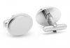 Stainless Steel Oval Cufflinks